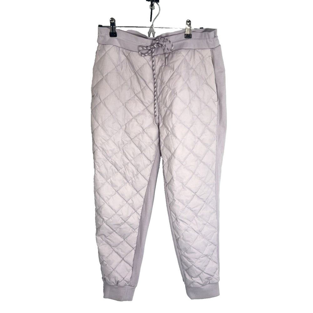 Athleta Womens Goose Down Quilted Pants Joggers Size‎ 14 Shasta Purple Apres Ski - Picture 13 of 15